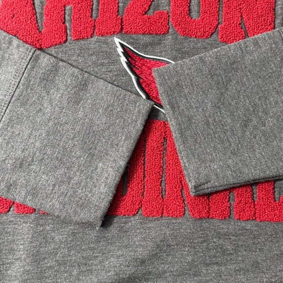 NFL Team Apparel Womens Arizona Cardinals Gray Sweatshirt Size L Red Logo Design - Picture 5 of 6